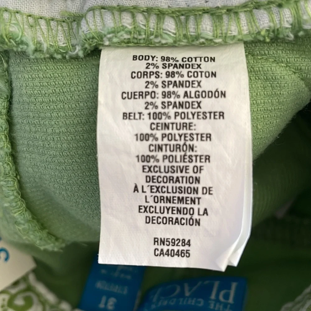 The Children’s Place light green with gold glitter pants. Girls size 3T